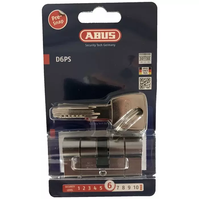 ABUS Euro Cylinder Lock Brass 30/30 mm (30/30 mm), D6PSN 30/30 BK