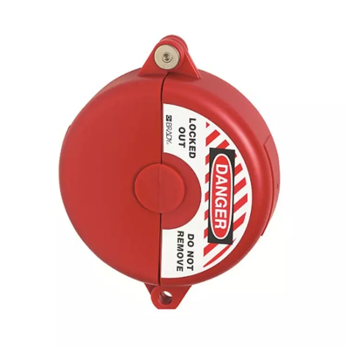 ABUS Red Polypropylene Gate Valve Lockout 9mm Shackle 127mm Attachment, V305