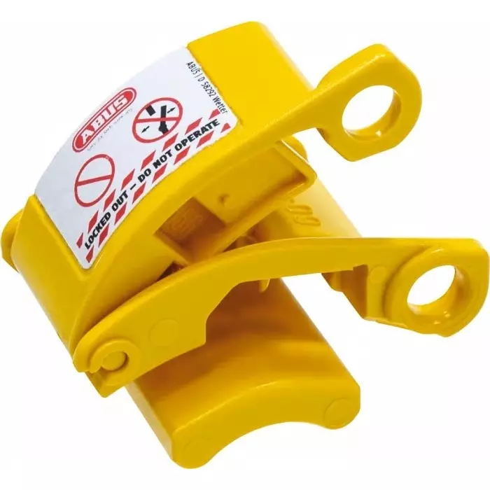 ABUS Yellow 1-Lock Polycarbonate Industrial Plug Lockout 7mm Shackle 27mm Attachment, P600