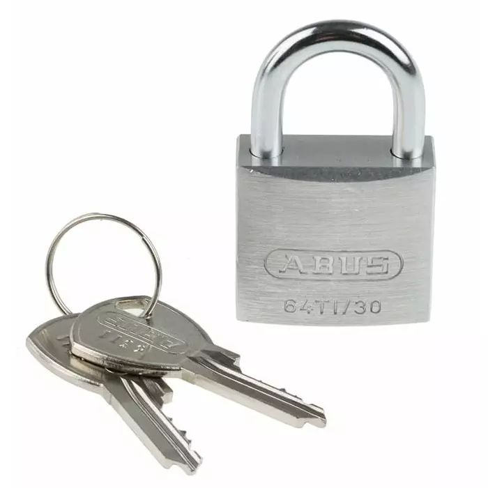 ABUS Key Weatherproof Titanium Weatherproof Padlock Keyed Alike 5 mm Shackle 30 mm Body, 64TI/30 KA6311