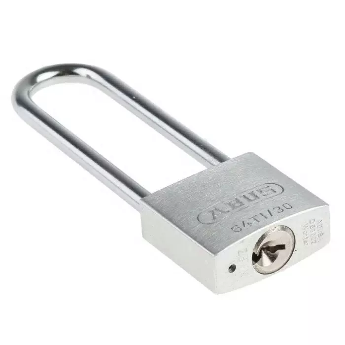 ABUS 64TI Key Weatherproof Titanium Weatherproof Padlock 5 mm Shackle 30 mm Body, 64TI/30HB60