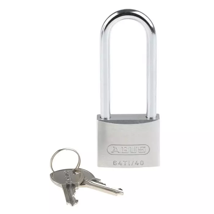 ABUS 64TI Key Weatherproof Titanium Weatherproof Padlock 6.5 mm Shackle 40 mm Body, 64TI/40HB63