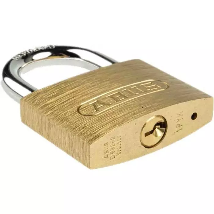 ABUS Key Weatherproof Brass Padlock 7 mm Shackle 48 mm Body, 49970