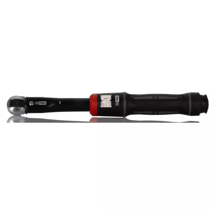 RS PRO Click Torque Wrench 20-100 Nm 1/2 inch Square Drive, Black