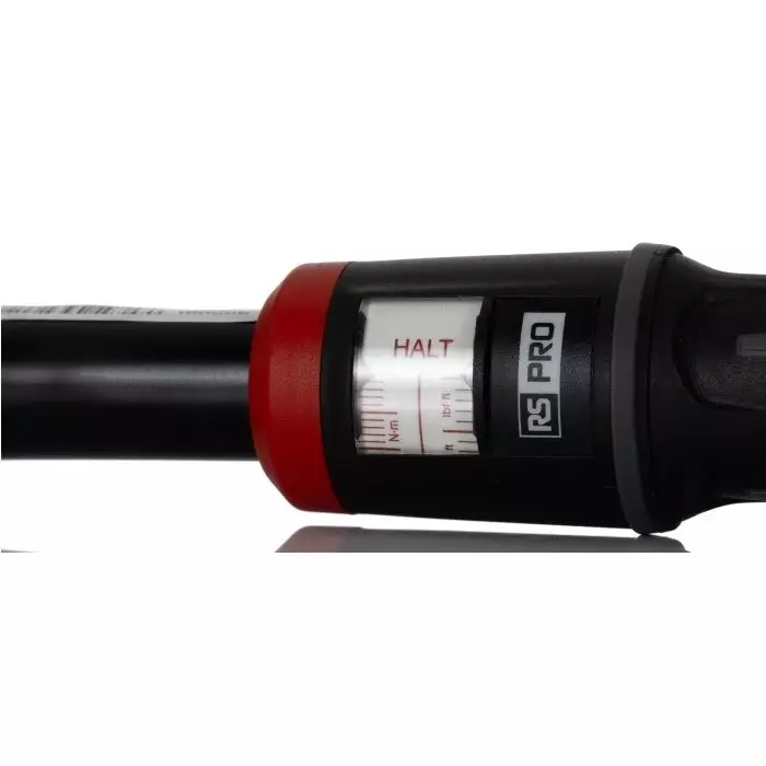 RS PRO Click Torque Wrench 20-100 Nm 1/2 inch Square Drive, Black