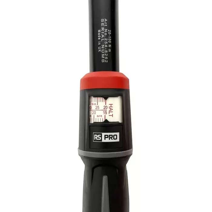 RS PRO Click Torque Wrench 20-100 Nm 3/8 inch Square Drive, Black
