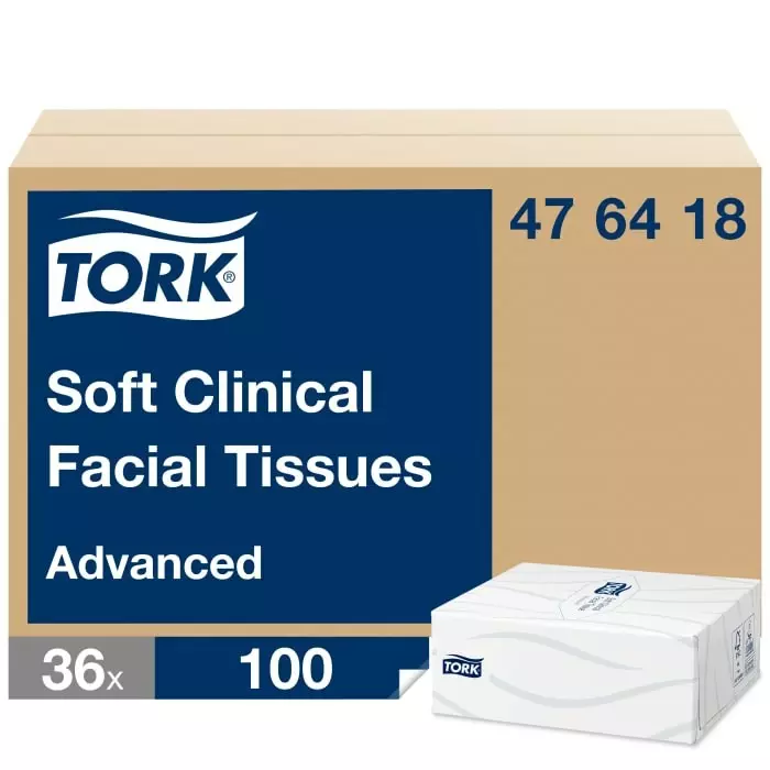 TORK HYGIENE Facial Tissues 2-Ply 100 Wipes Per Pack White, 476418