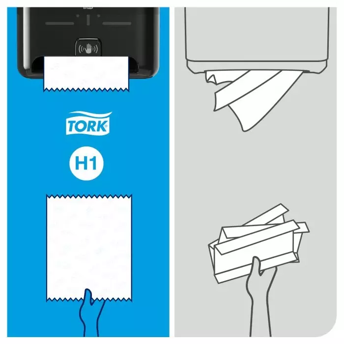 Tork Paper Towel Dispenser Wall Mounting Plastic Black 206x368x331 mm, 551108