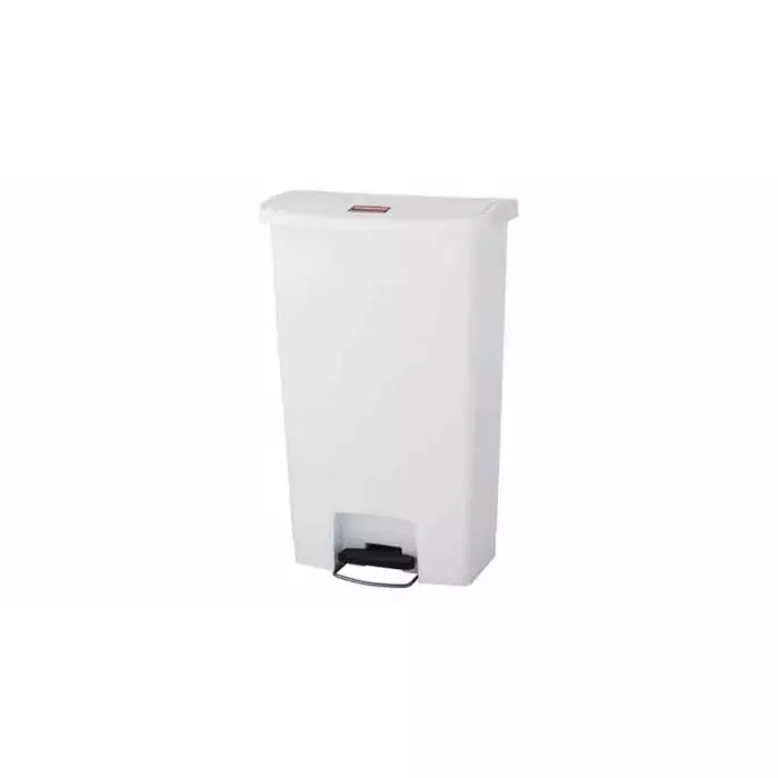 RUBBERMAID Slim Jim 90L White Pedal Waste Bin, 1883561