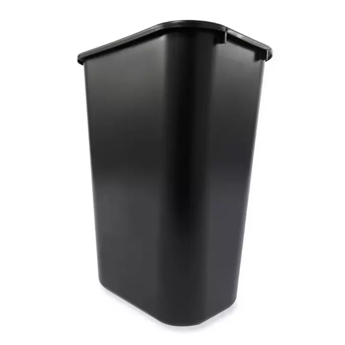 RUBBERMAID Bins For Selective Sorting 39 Black Snap On Polythene Waste Bin, FG295700BLA