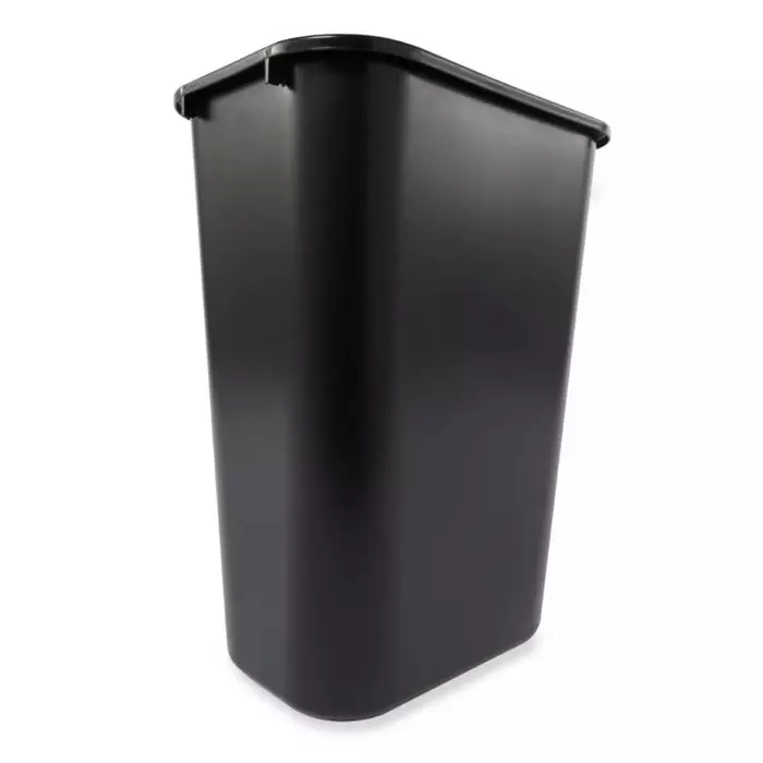 RUBBERMAID Bins For Selective Sorting 39 Black Snap On Polythene Waste Bin, FG295700BLA