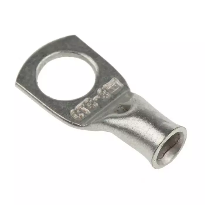RS PRO Uninsulated Tubular Ring Terminal M8 Stud Size to 6 mm² Wire Size