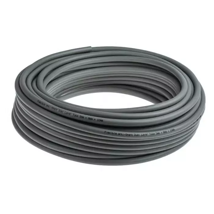 RS PRO Compressed Air Pipe Grey PUR PVC 8mm x 30m