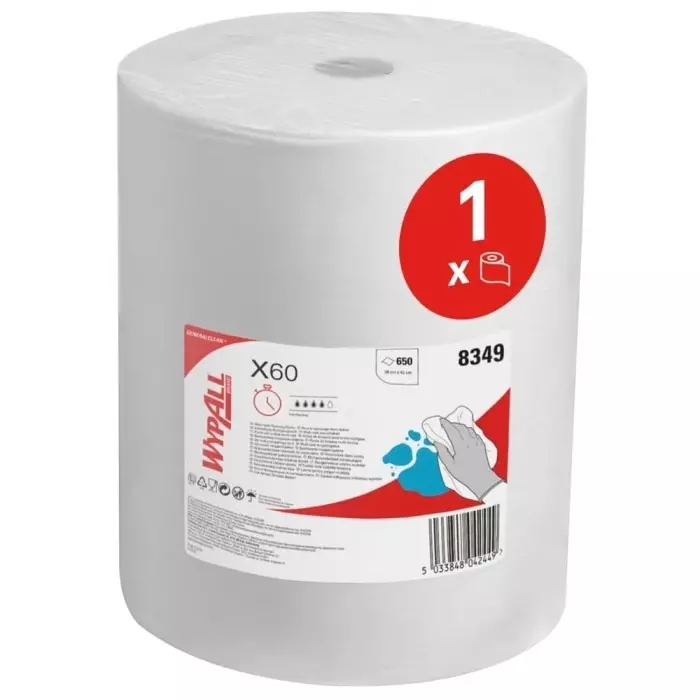Kimberly-Clark Dry Multi-Purpose Wipes White 650 Wipes 385 x 415mm for General Cleaning, 8349