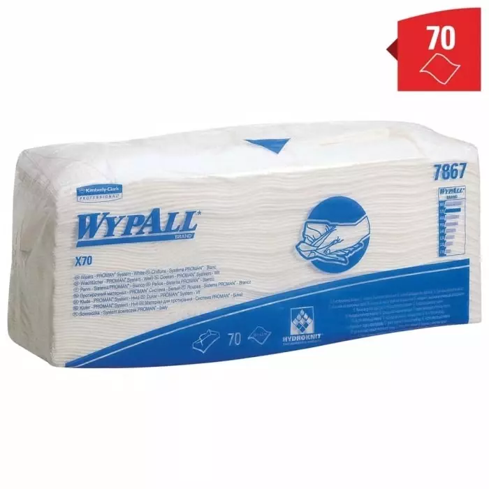 Kimberly Clark WypAll White Cloths for Industrial Cleaning Wet Use 380 x 420mm Repeat Use, 7867