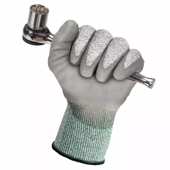 Kimberly-Clark G60 Grey HPPE Cut Resistant Gloves Size 10 Polyurethane Coating, 13826