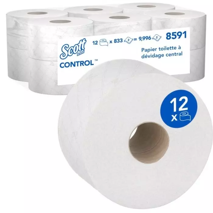 Kimberly-Clark Toilet Roll White 2-Ply 9996 Sheets, 8591