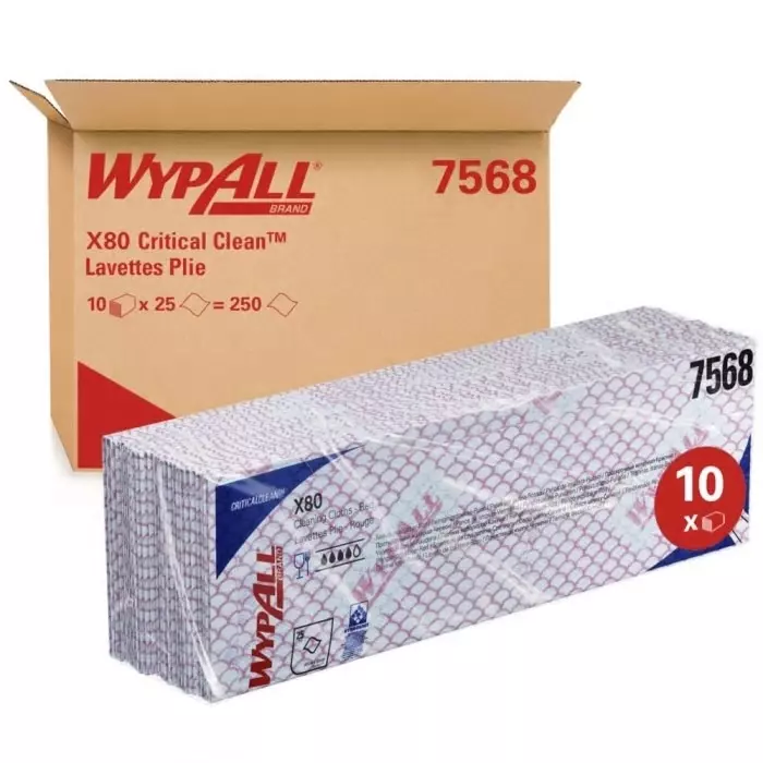 Kimberly Clark WypAll Red Cloths for Industrial Cleaning Dry Use 420 x 360mm Repeat Use, 7568