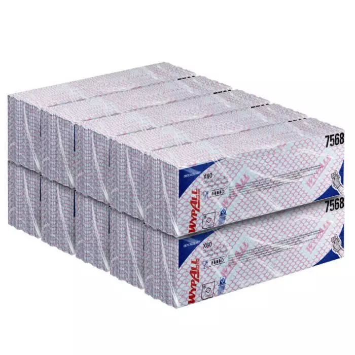 Kimberly Clark WypAll Red Cloths for Industrial Cleaning Dry Use 420 x 360mm Repeat Use, 7568