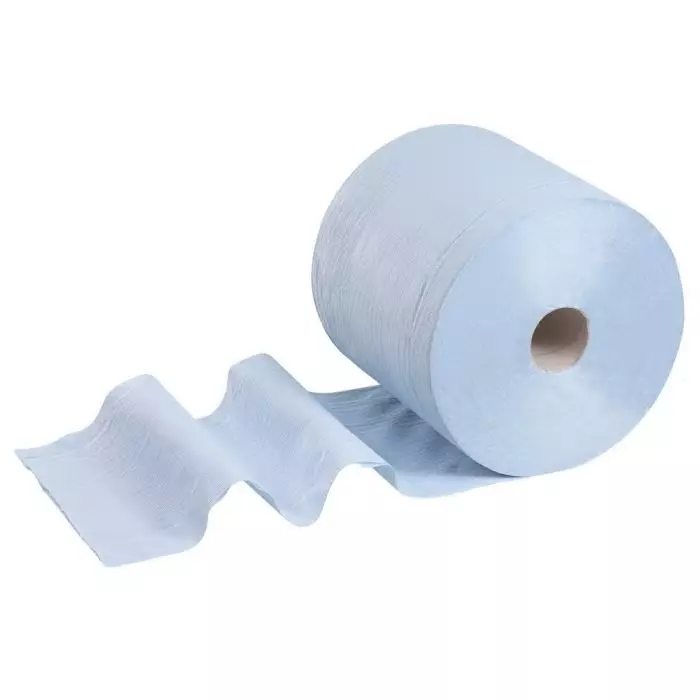 Kimberly-Clark WypAll L20 General Clean Centrefeed Roll Blue Paper Towel 380x235mm 2-Ply 500 Sheets, 7300