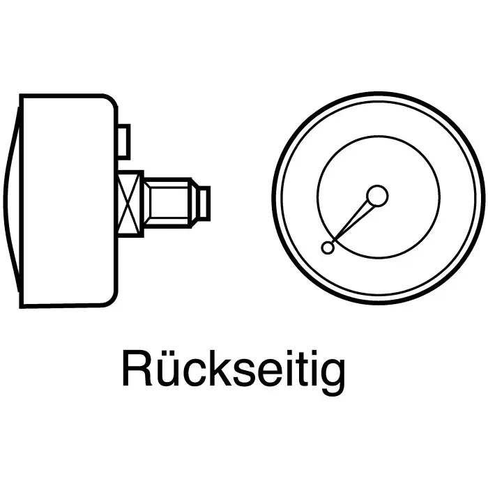 Wika Analogue Pressure Gauge 111.12 Back Entry, 8587699