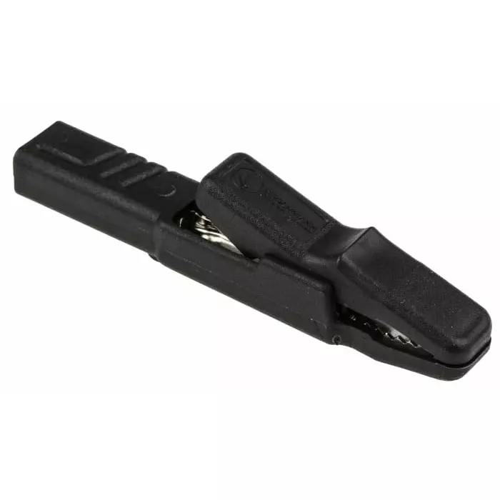 HIRSCHMANN TEST AND MEASUREMENT Crocodile Clip Black, 932146100 (Pack of 200)