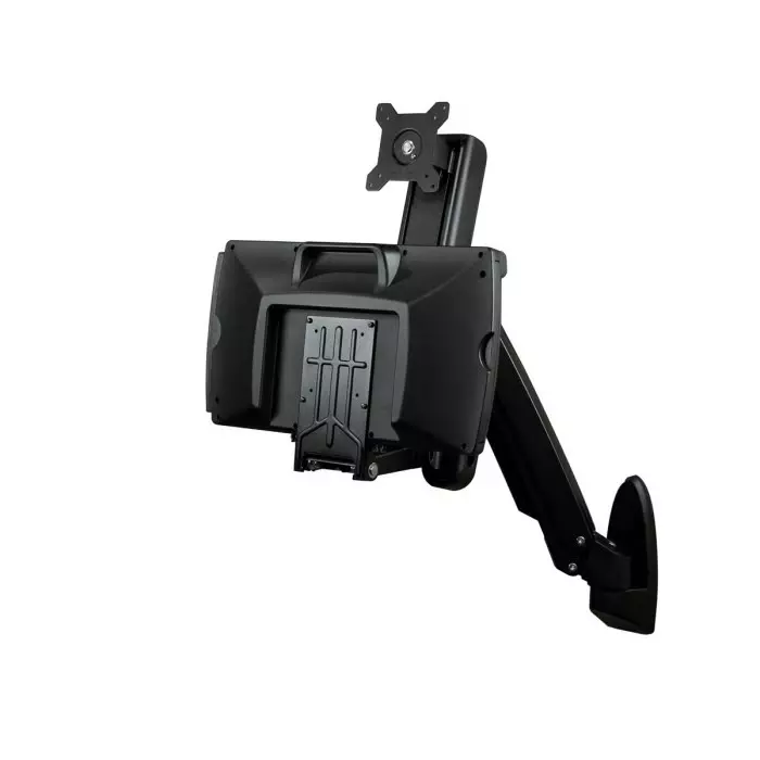 StarTech.com Sit-Stand Desk Converter Wall Mounted for 24 inch Monitor with Extension Arm, WALLSTS1