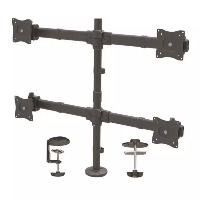 StarTech.com Desk Mounting Monitor Arm for 4 x Screen 27 inch Screen Size, ARMQUAD