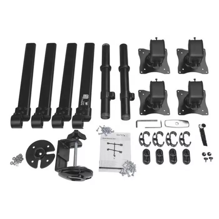 StarTech.com Desk Mounting Monitor Arm for 4 x Screen 27 inch Screen Size, ARMQUAD