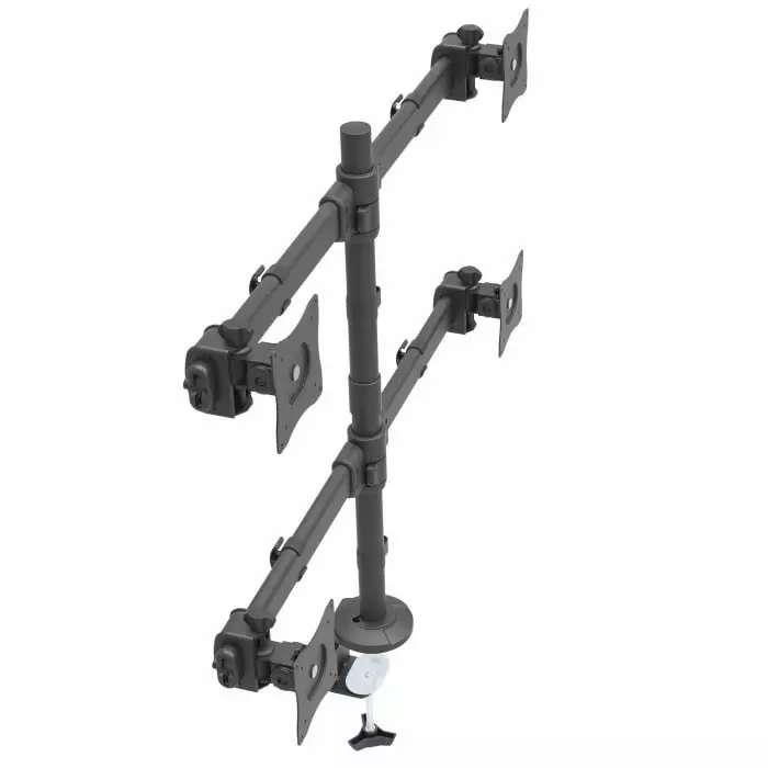 StarTech.com Desk Mounting Monitor Arm for 4 x Screen 27 inch Screen Size, ARMQUAD
