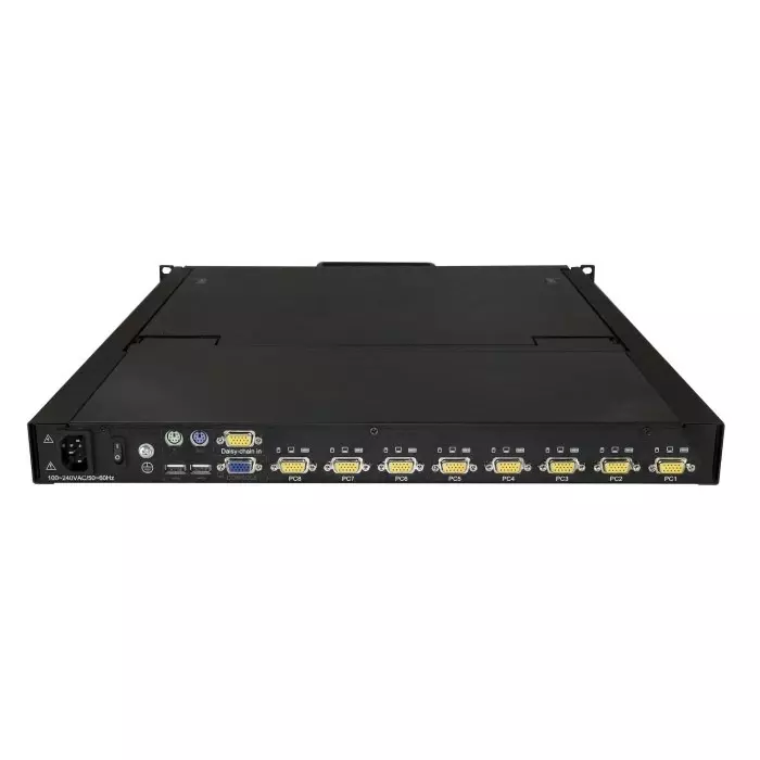 StarTech.com 8 Port PS/2 USB VGA Console 1280 x 1024 Maximum Resolution, RKCONS1908K
