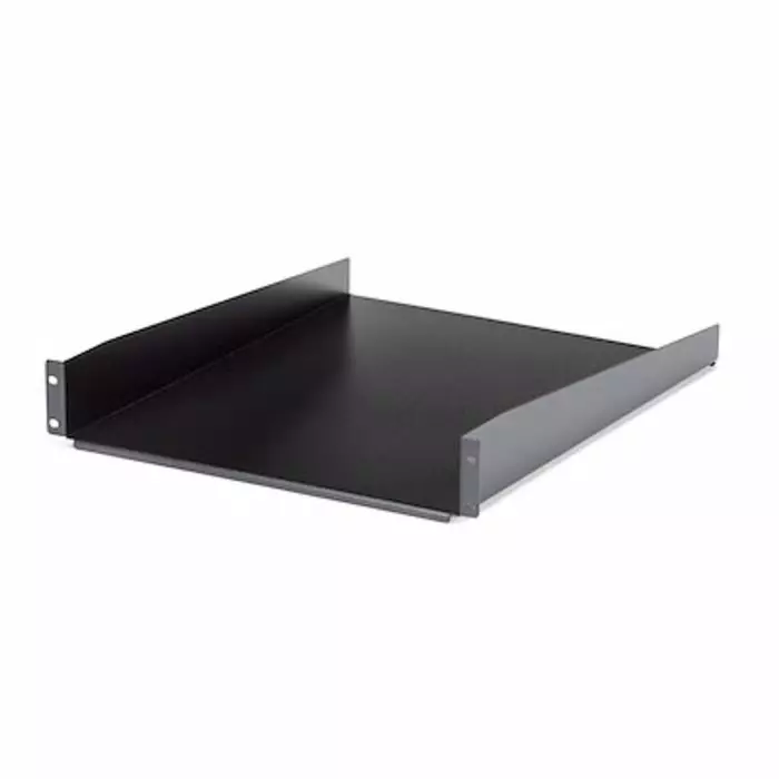 StarTech.com Black Rack Shelf 2U 23 Kg Load 465mm x 558mm, CABSHELF22