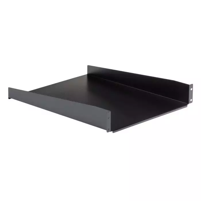 StarTech.com Black Rack Shelf 2U 23 Kg Load 465mm x 558mm, CABSHELF22
