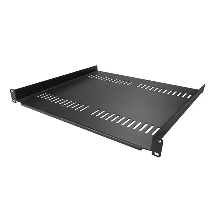 StarTech.com CABRack Shelf Series Black Rack Shelf 1U 20 Kg Load 483mm x 400mm, CABSHELF116V2PK