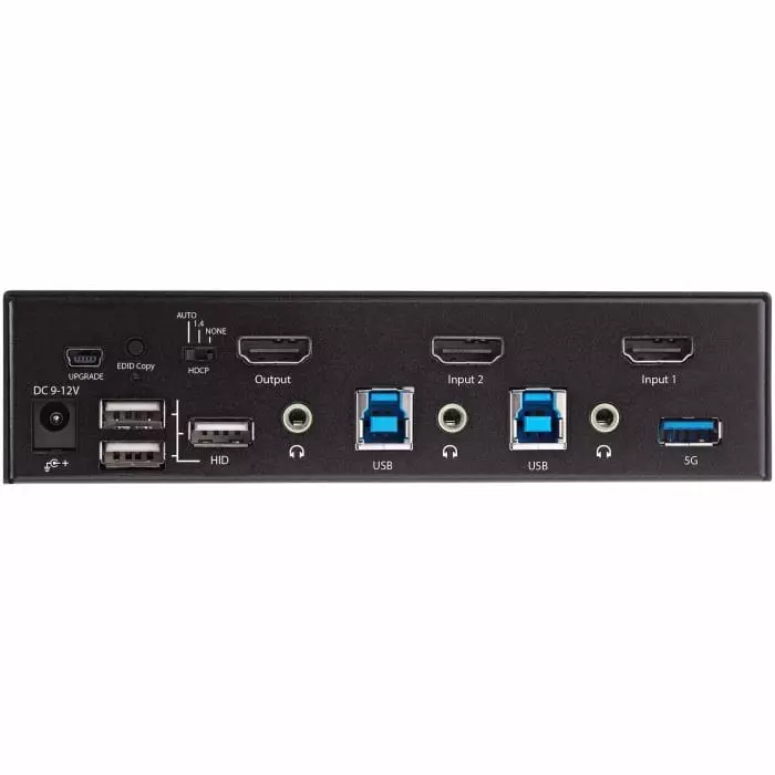 StarTech.com 2 Port USB HDMI KVM Switch 3.5 mm Stereo 3840 x 2160 (At 60 Hz) Maximum Resolution, SV231HU34K6