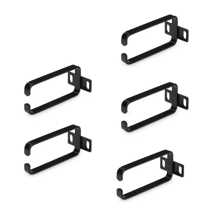 StarTech.com Steel Cable Management D-Ring Hook for Use with Network And Power Cables 5 Rings, CMHOOK1UN5PK