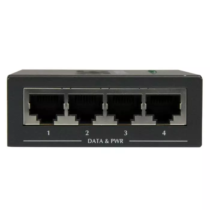 StarTech.com RJ45 Ethernet Switch 10/100/1000Mbit/s Full Duplex, POEINJ4G