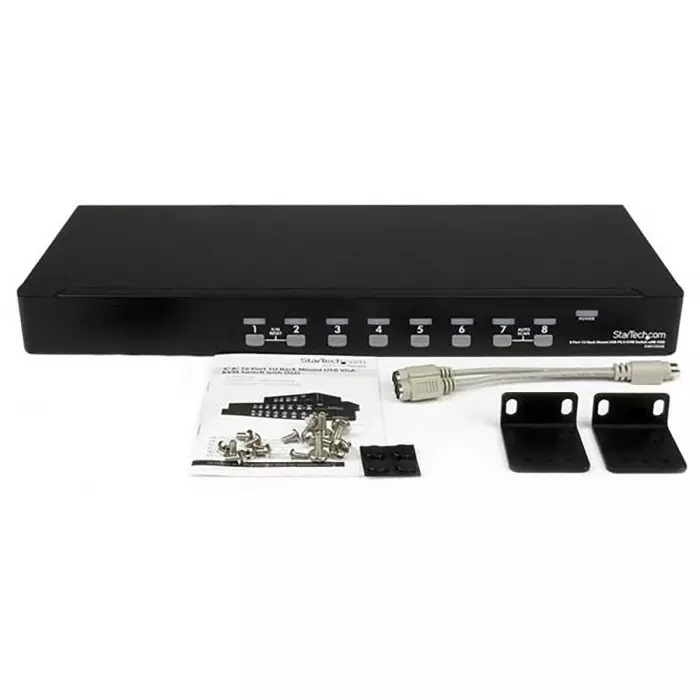 StarTech.com 8 Port USB VGA KVM Switch 1920 x 1440 Maximum Resolution, SV831DUSBGB
