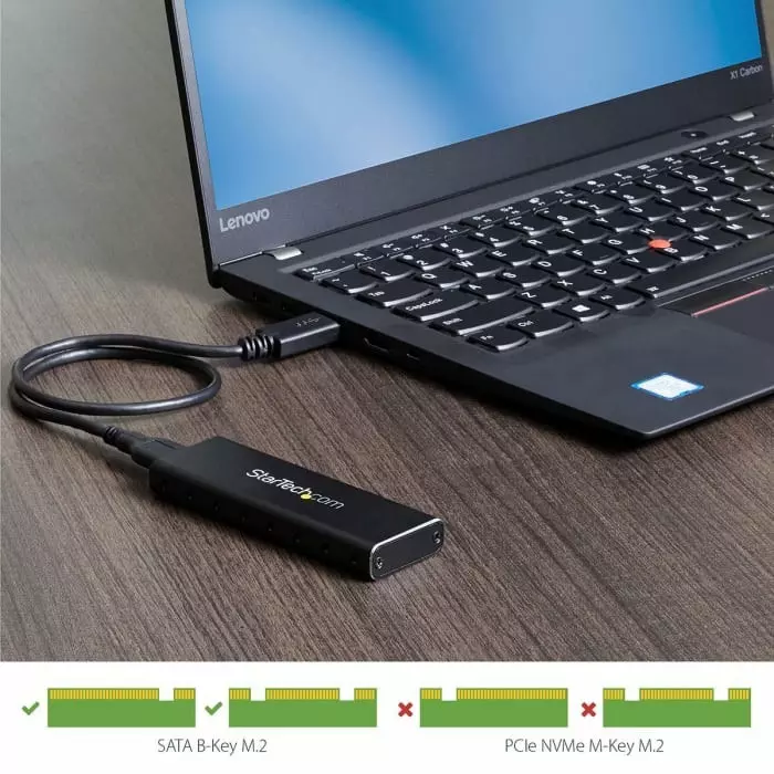 StarTech.com M.2 SATA Hard Drive Enclosure USB 3.0, SM2NGFFMBU33