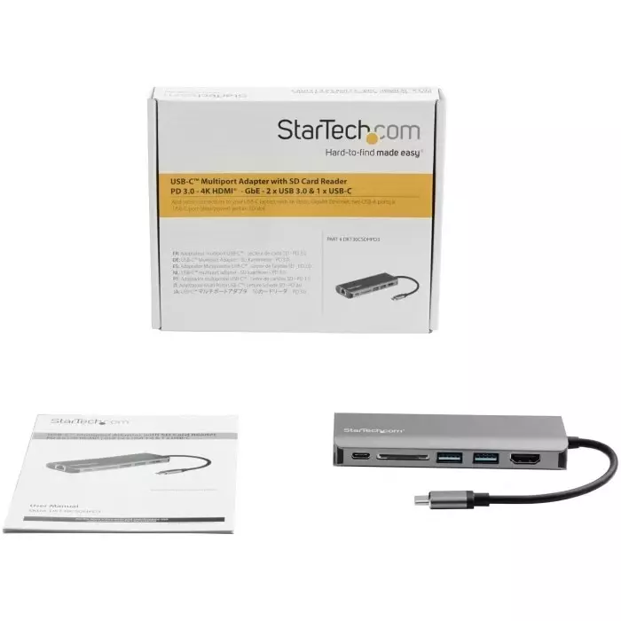 StarTech.com 4K USB-C Docking Station with HDMI - 3 x USB Ports USB A USB C, DKT30CSDHPD3