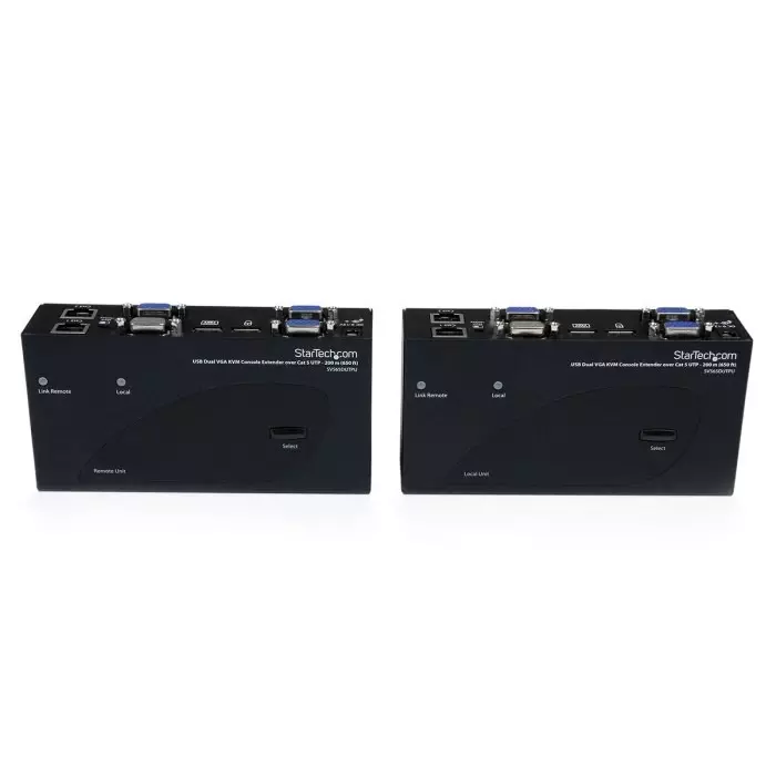 StarTech.com Dual Monitor USB VGA over CATx KVM Extender 200m, SV565DUTPU