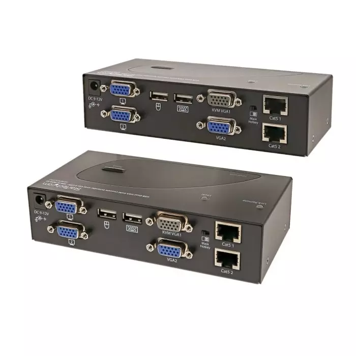 StarTech.com Dual Monitor USB VGA over CATx KVM Extender 200m, SV565DUTPU