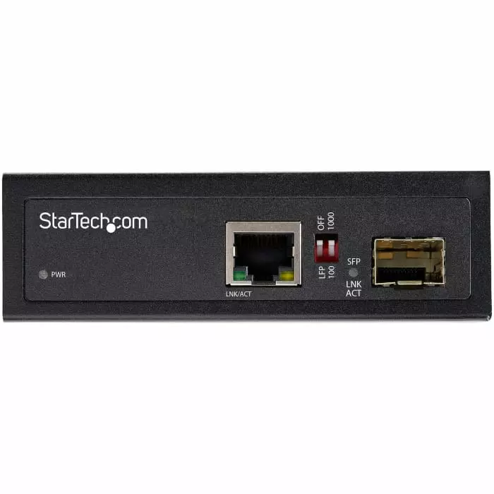 StarTech.com RJ45 SFP Ethernet Media Converter Single Mode 10 Mbps 100 Mbps 1000 Mbps Full Duplex, IMC1GSFP