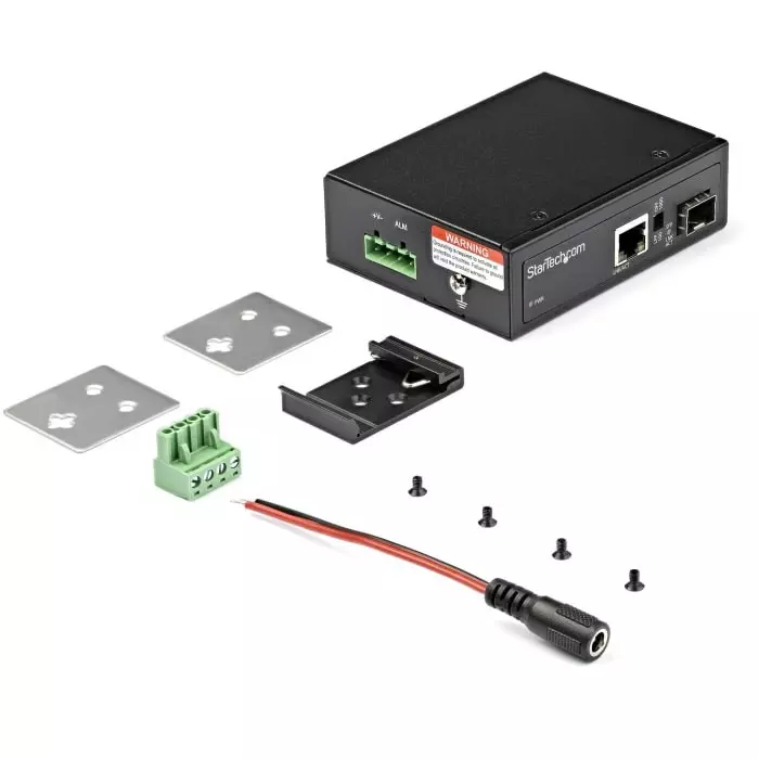 StarTech.com RJ45 SFP Ethernet Media Converter Single Mode 10 Mbps 100 Mbps 1000 Mbps Full Duplex, IMC1GSFP