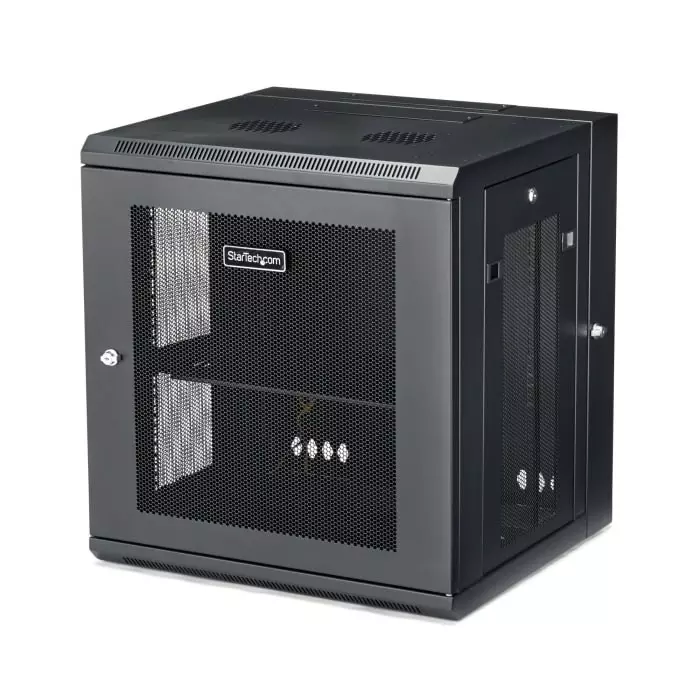 StarTech.com Black 12U Server Rack 610 x 640 x 550mm, RK12WALHM
