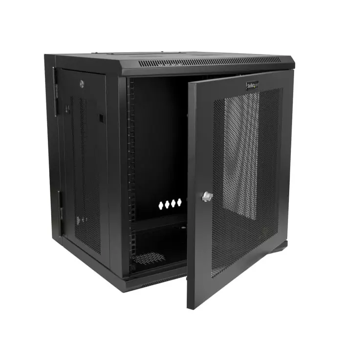 StarTech.com Black 12U Server Rack 610 x 640 x 550mm, RK12WALHM