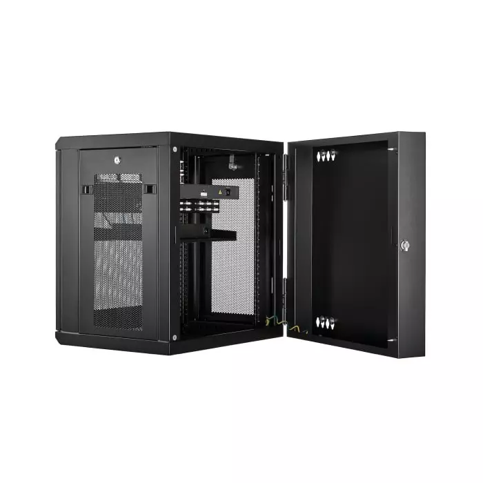 StarTech.com Black 12U Server Rack 610 x 640 x 550mm, RK12WALHM