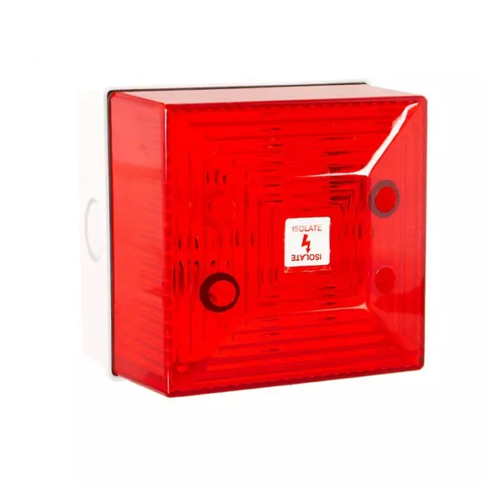 Clifford Snell FL40 Series Red Flashing Beacon 48 V DC Wall Mount Xenon Bulb IP65, FL40/F50/R/WN