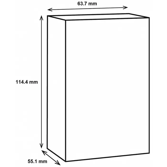 RS PRO Silver Die Cast Aluminium Enclosure Silver Lid 114.4 x 63.7 x 55.1 mm