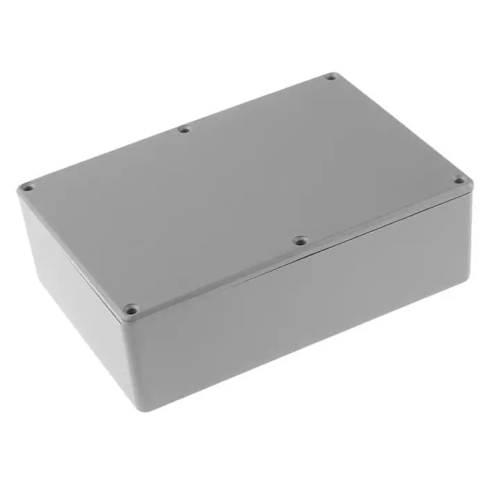 RS PRO Grey Die Cast Aluminium Enclosure Grey Lid 171.9 x 120.9 x 55 mm